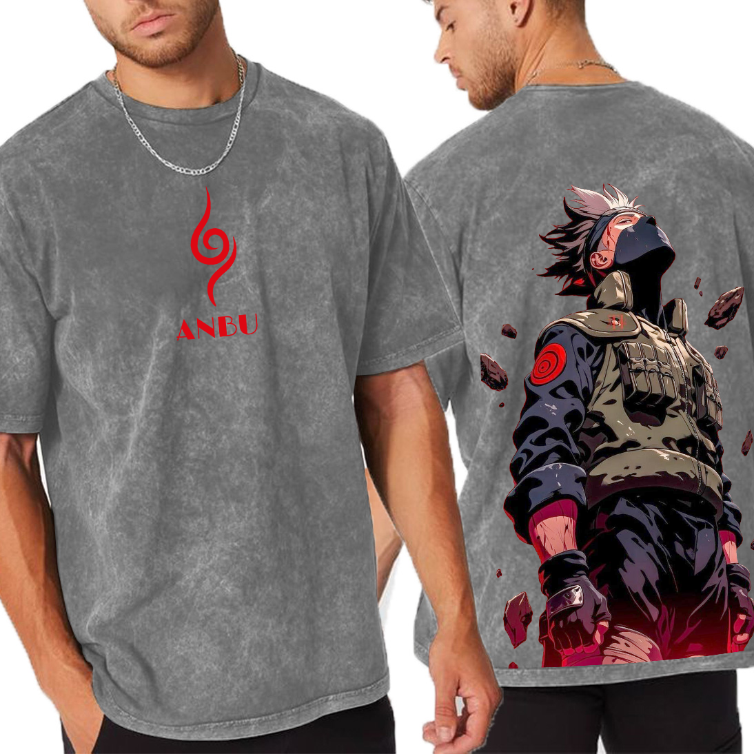 Kakashi Hatake Vintage Anime Unsiex Washed T-Shirt