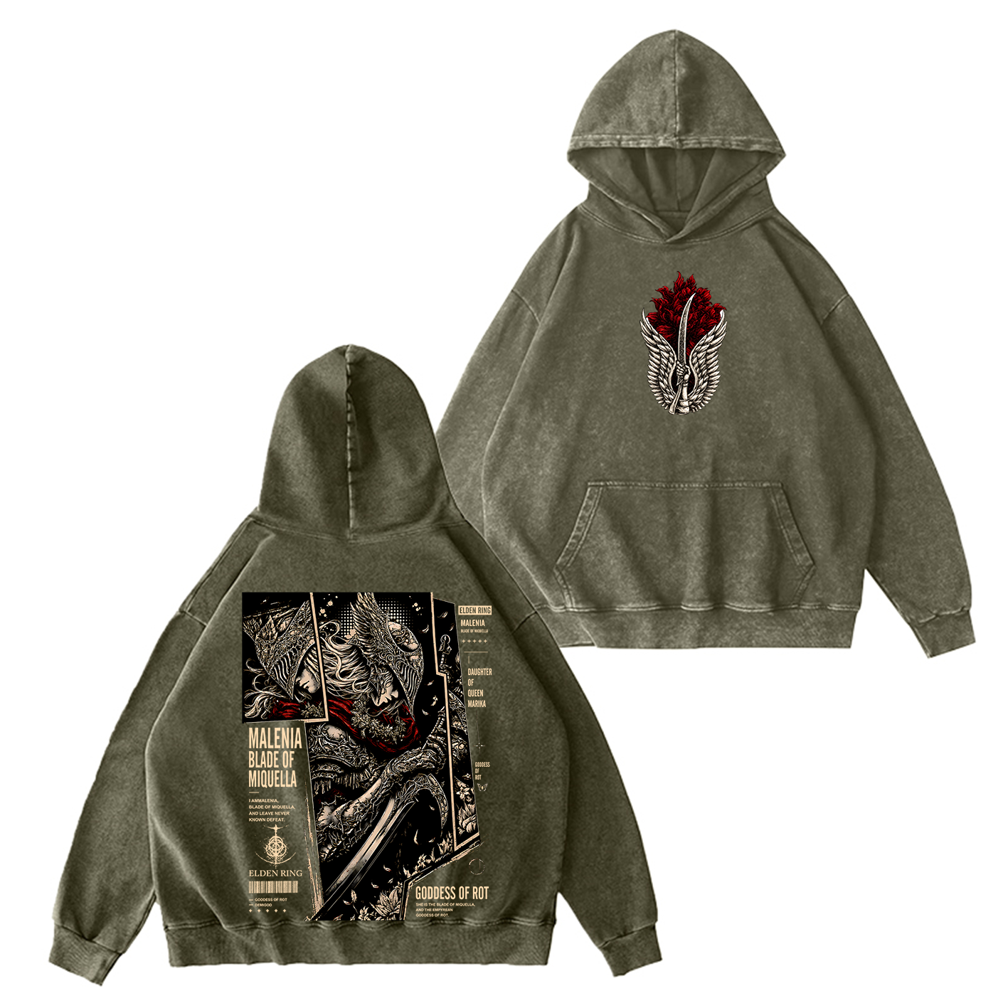 Malenia Elden Ring Washed T-shirt/Crewneck/Hoodie