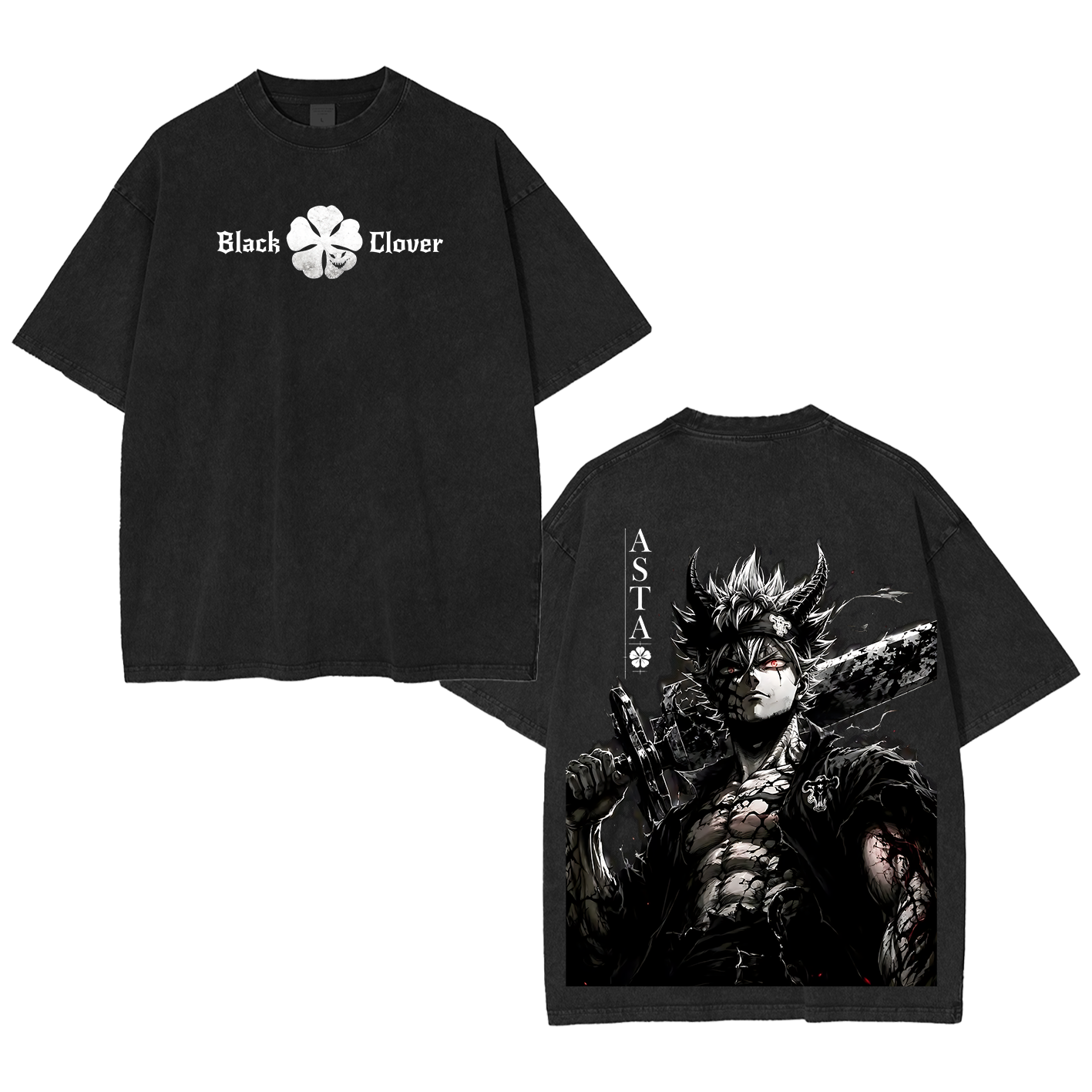 Black Clover Asta Unisex  Washed T-Shirt