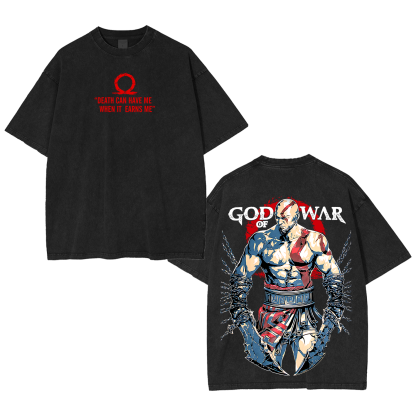 Kratos God of War Washed T-shirt/Crewneck/Hoodie