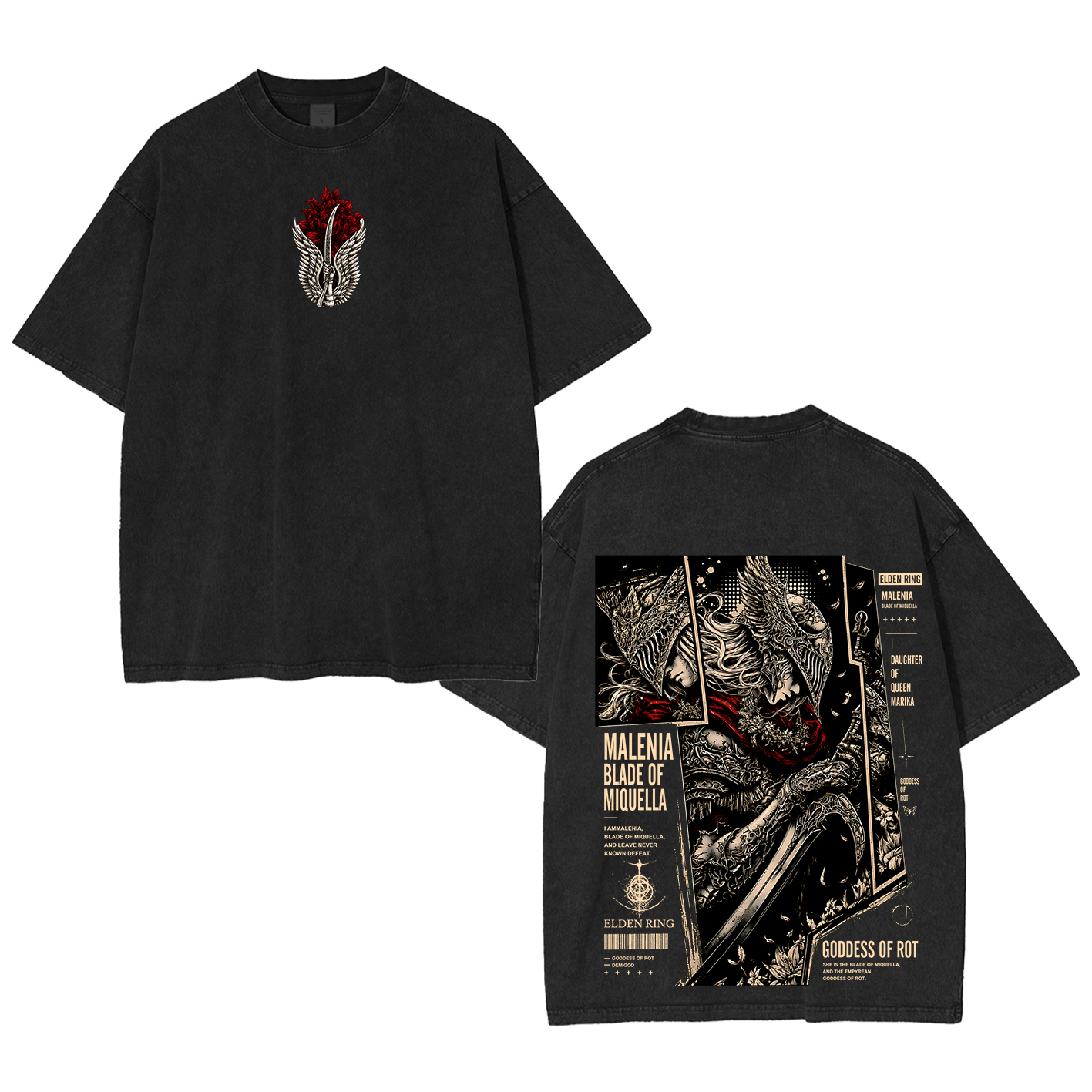 Malenia Elden Ring Washed T-shirt/Crewneck/Hoodie