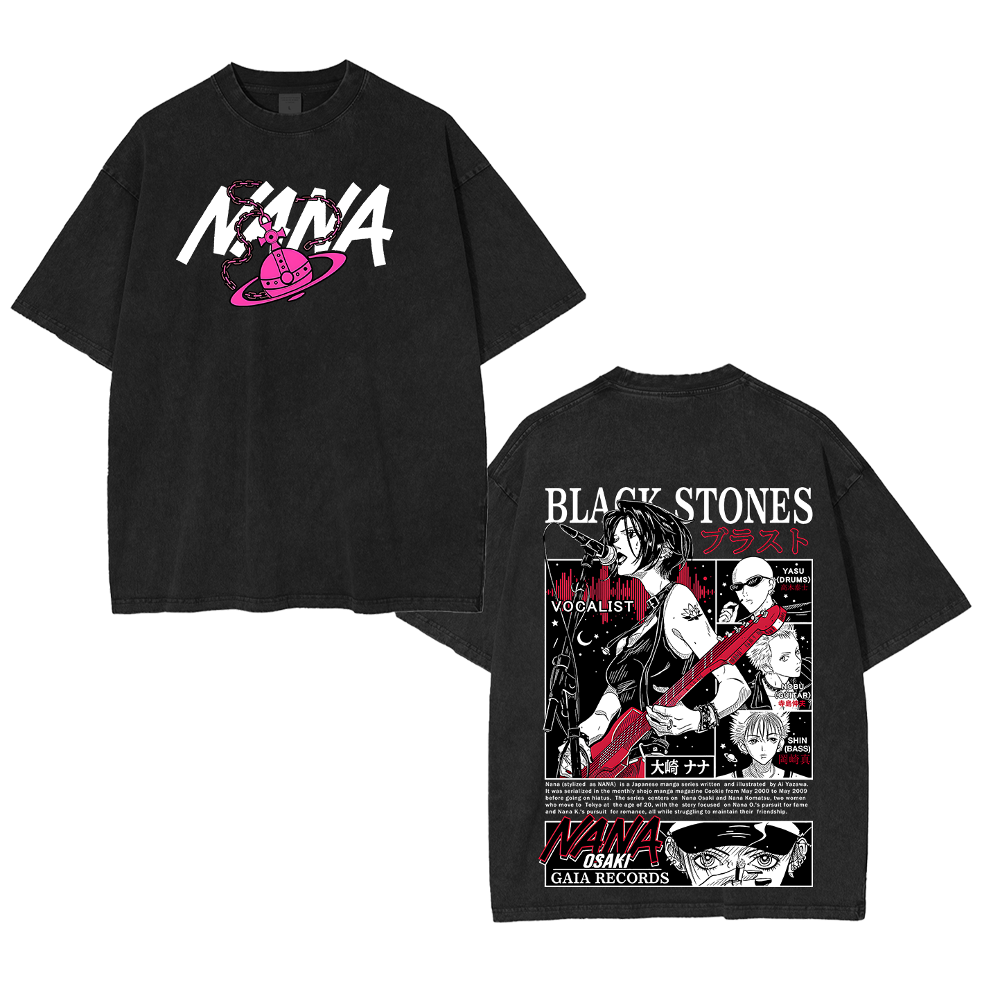 Black Stones Nana Washed T-shirt/Crewneck/Hoodie