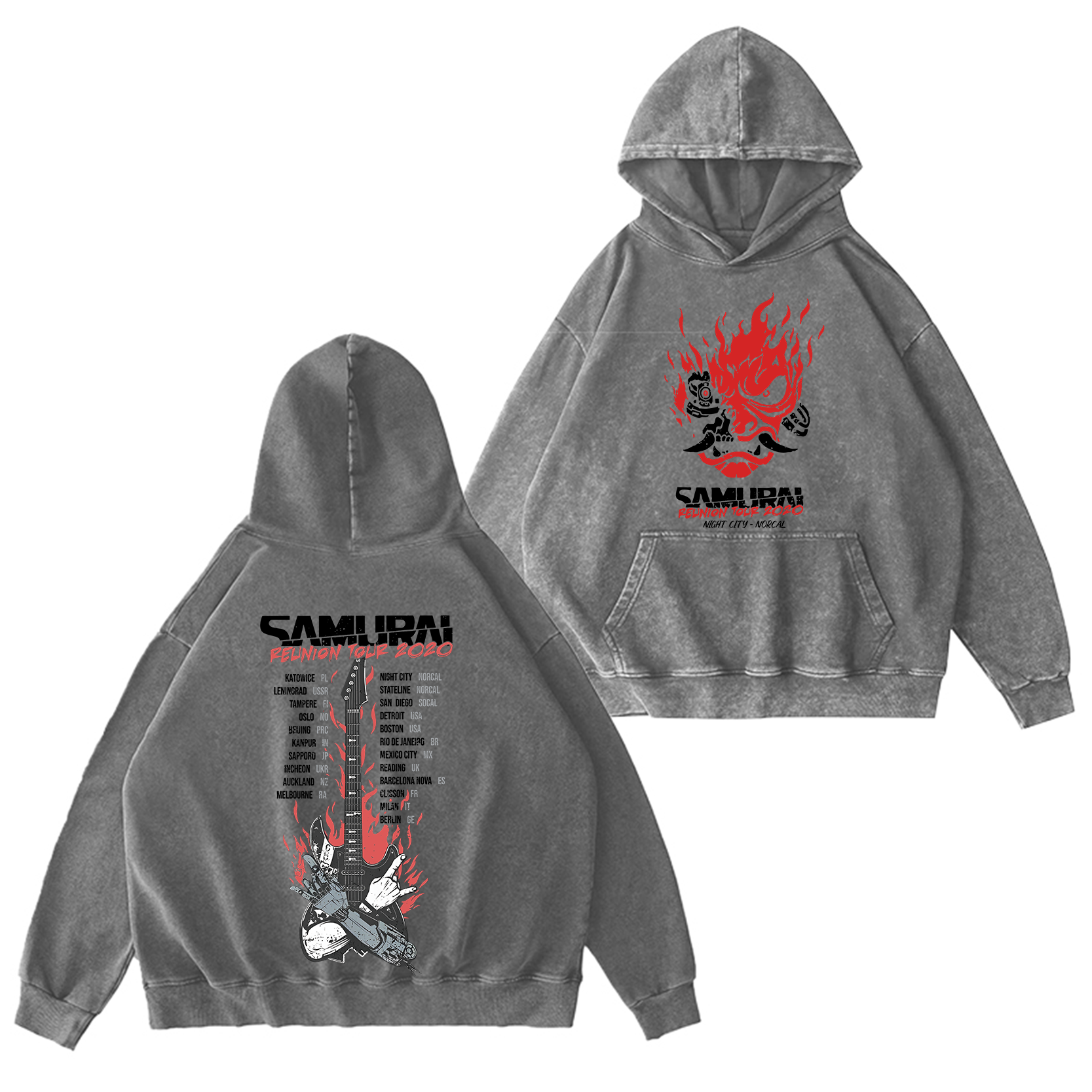 Samurai Reunion Tour Washed Unisex Hoodie