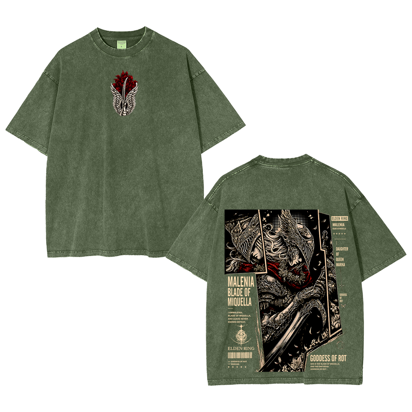 Malenia Elden Ring Washed T-shirt/Crewneck/Hoodie