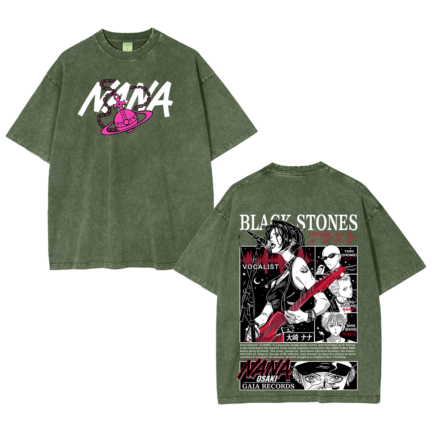 Black Stones Nana Washed T-shirt/Crewneck/Hoodie