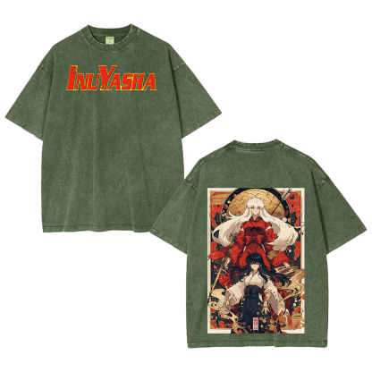Inuyasha Vintage Unisex  Washed T-Shirt