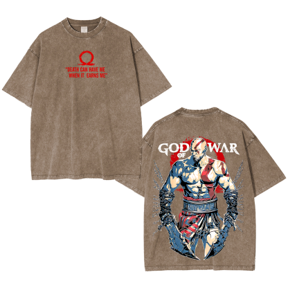 Kratos God of War Washed T-shirt/Crewneck/Hoodie
