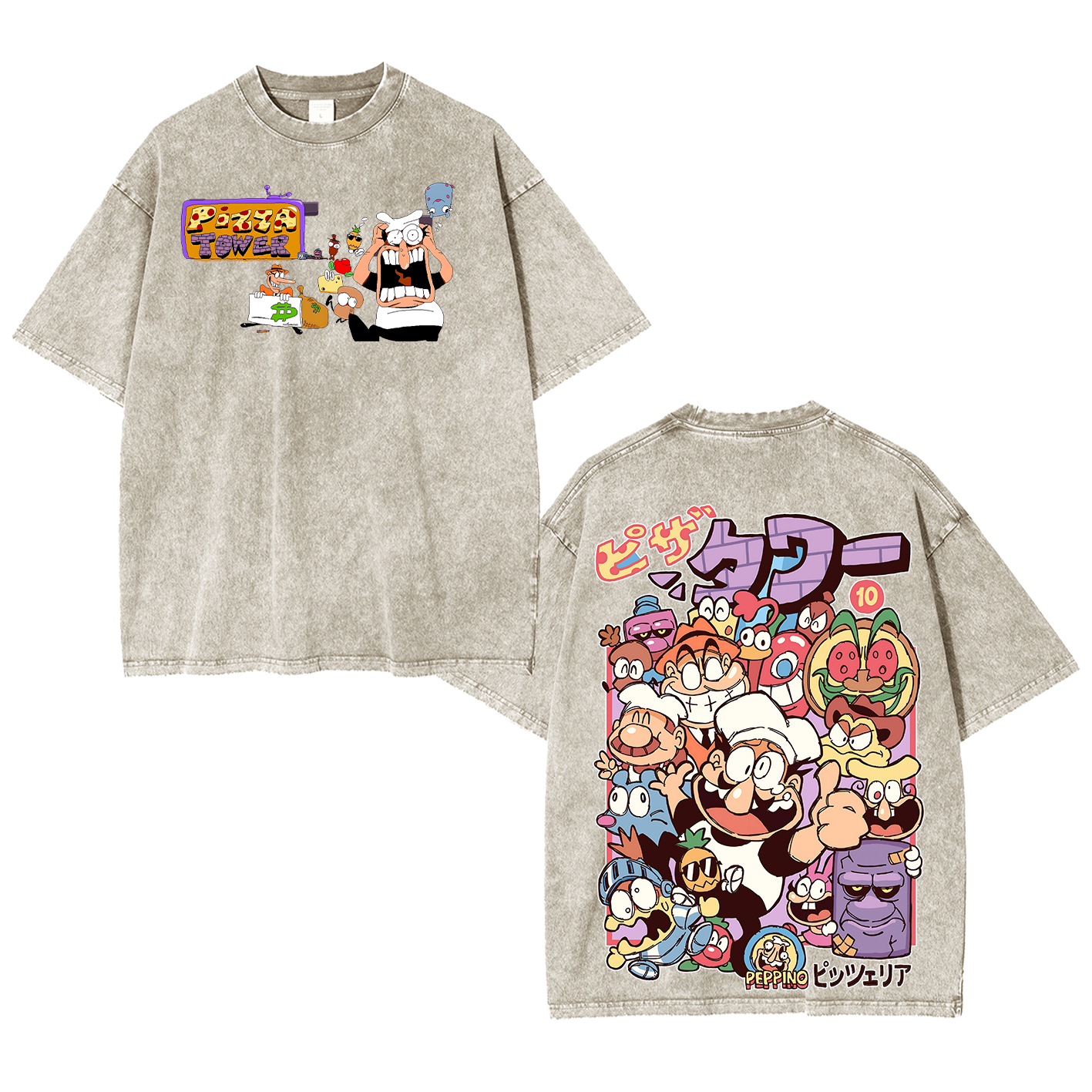 Pizza Tower indie game washed Unisex Washed T-Shirt