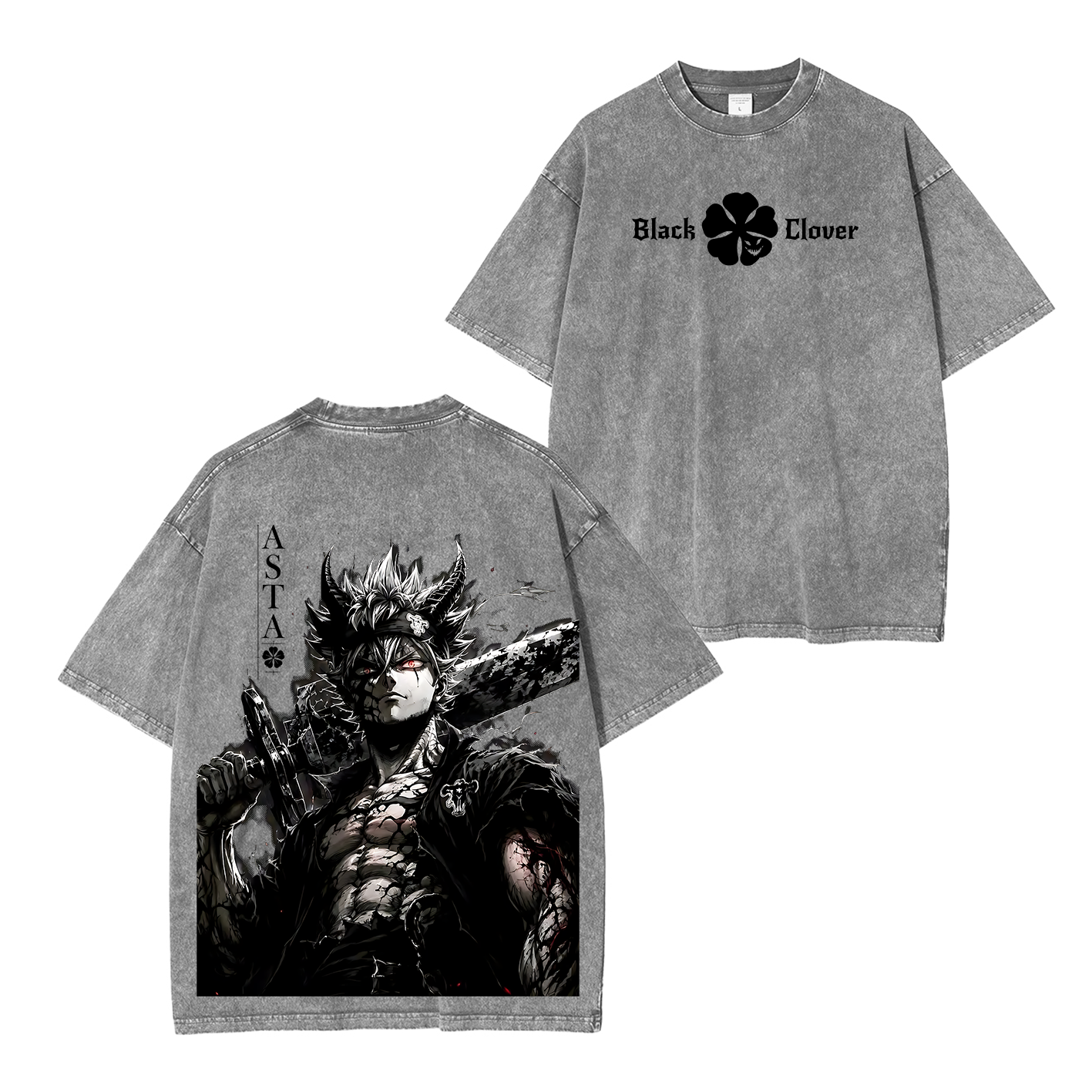 Black Clover Asta Unisex  Washed T-Shirt