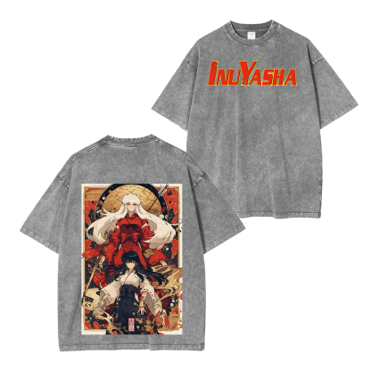 Inuyasha Vintage Unisex  Washed T-Shirt