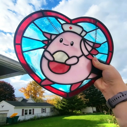Pokemon Faux Stained Glass Suncatcher