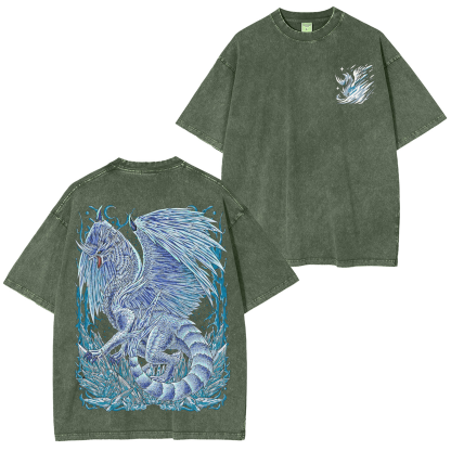 Velkhana the Iceborne Dragon Unisex Washed T-Shirt