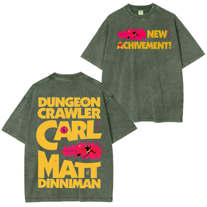 New Achievement Dungeon Crawler Carl Washed T-shirt/Crewneck/Hoodie