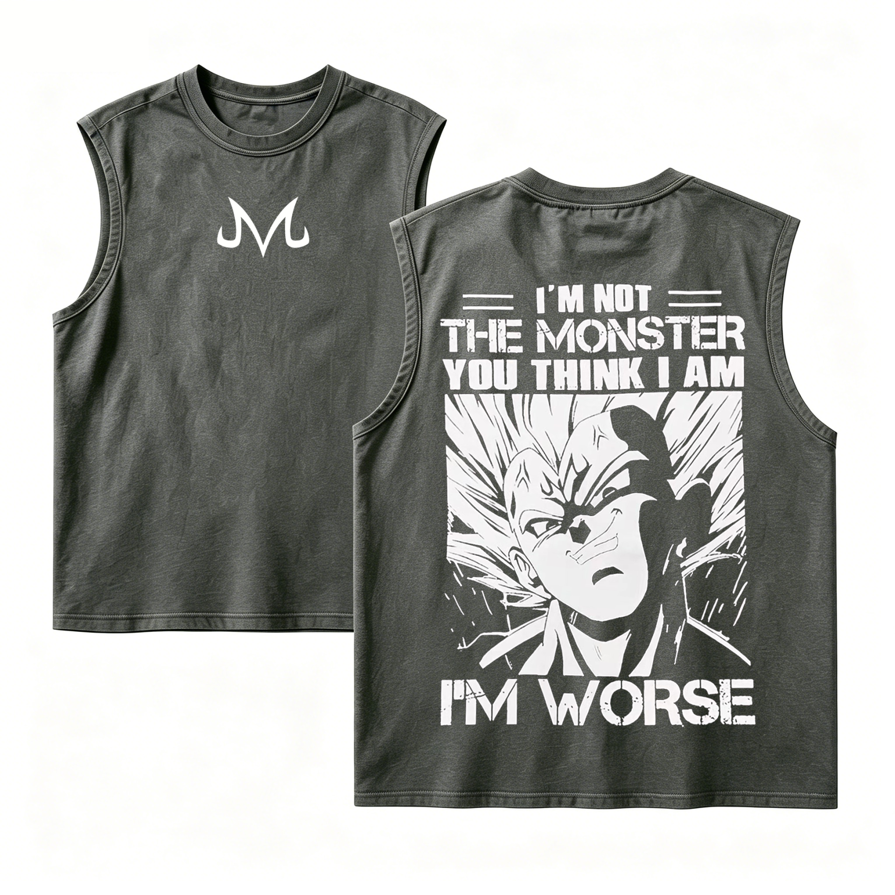 I'm Not The Monster You Think I Am I'm Worse,Vegeta Dragon Ball Z Anime Oversize Unisex Shirts/Crewneck/Hoodie