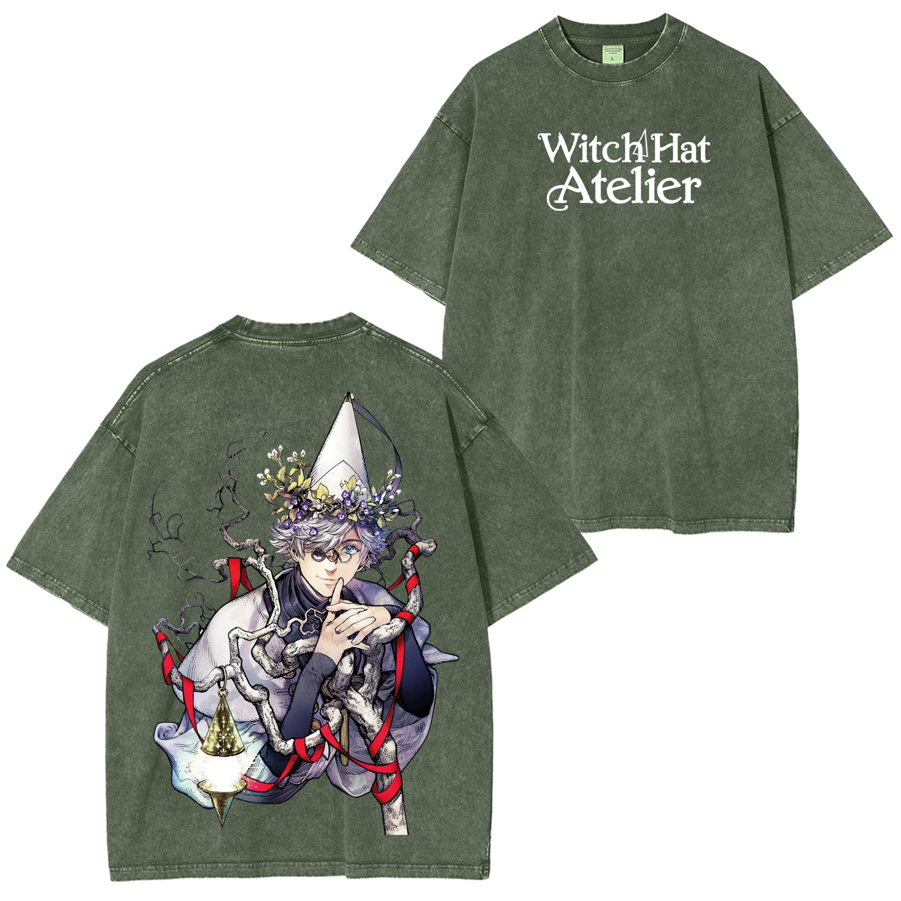 Qifrey Witch Hat Atelier Anime  Unisex Washed T-Shirt