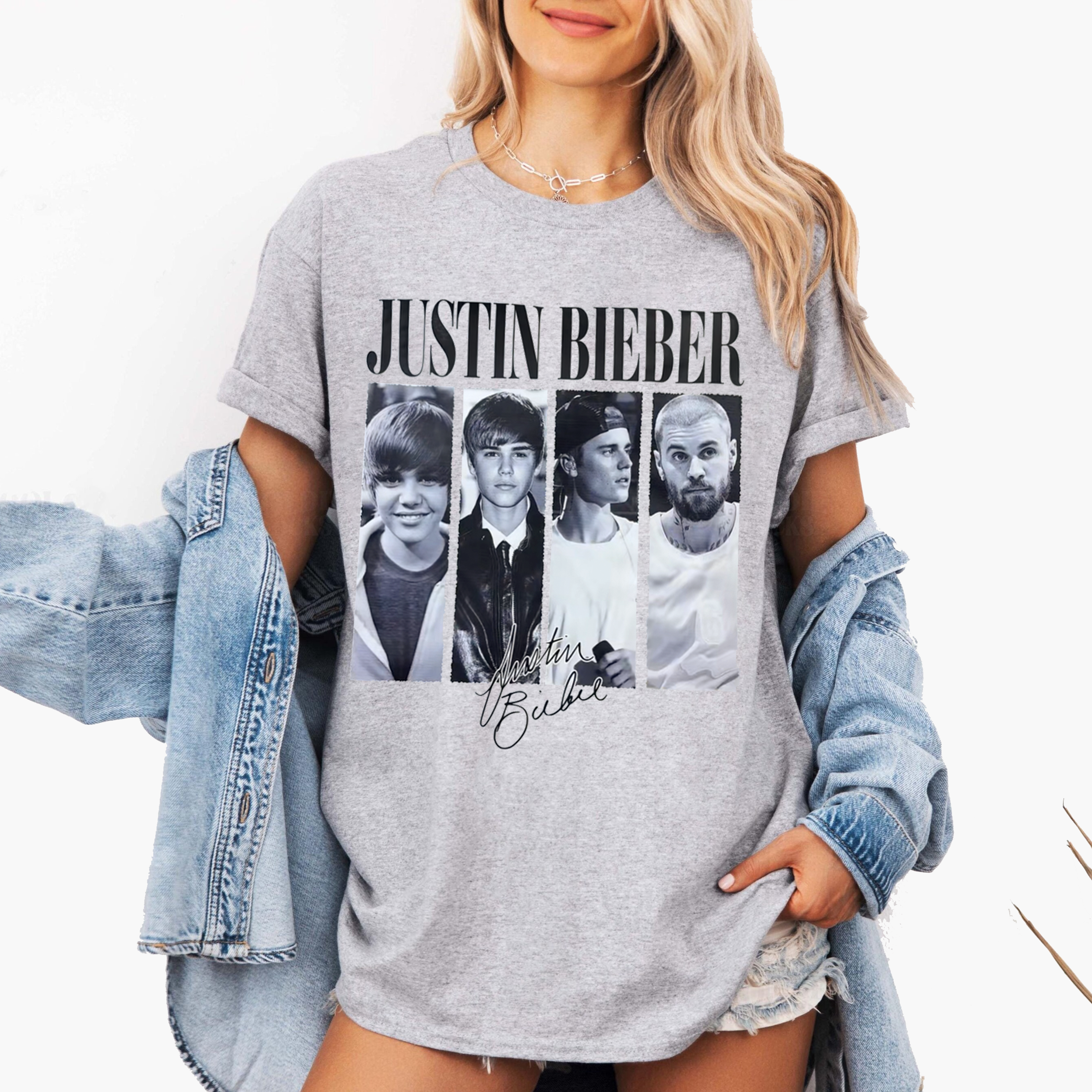 Justin Bieber Musical Journey Eras Vintage Unisex Shirts/Crewneck/Hoodie