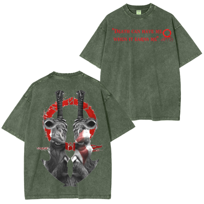 God of War Kratos Game Unisex Washed T-Shirt