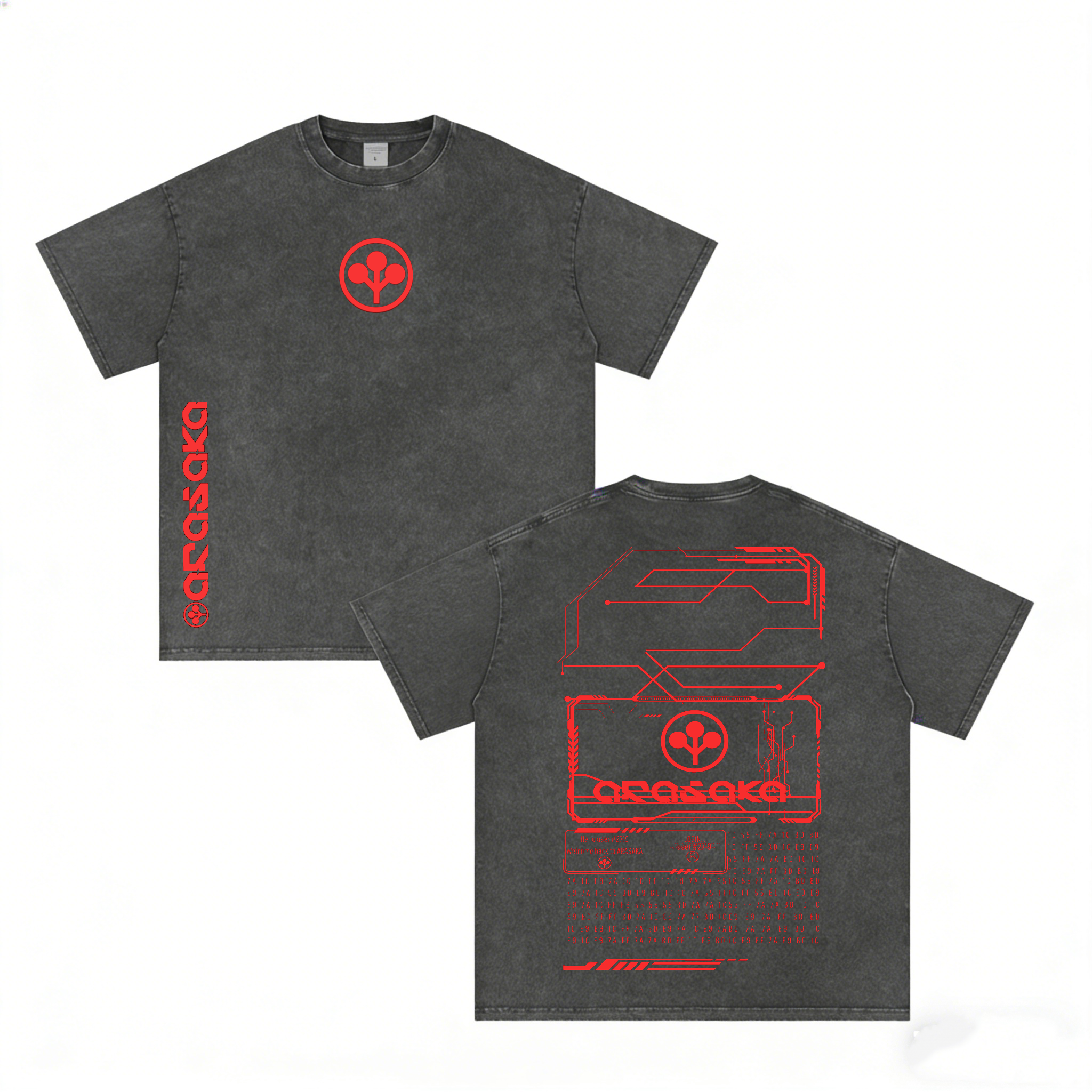Retro Vintage Arasaka Cyberpunk 2077  Unisex Washed T-Shirt