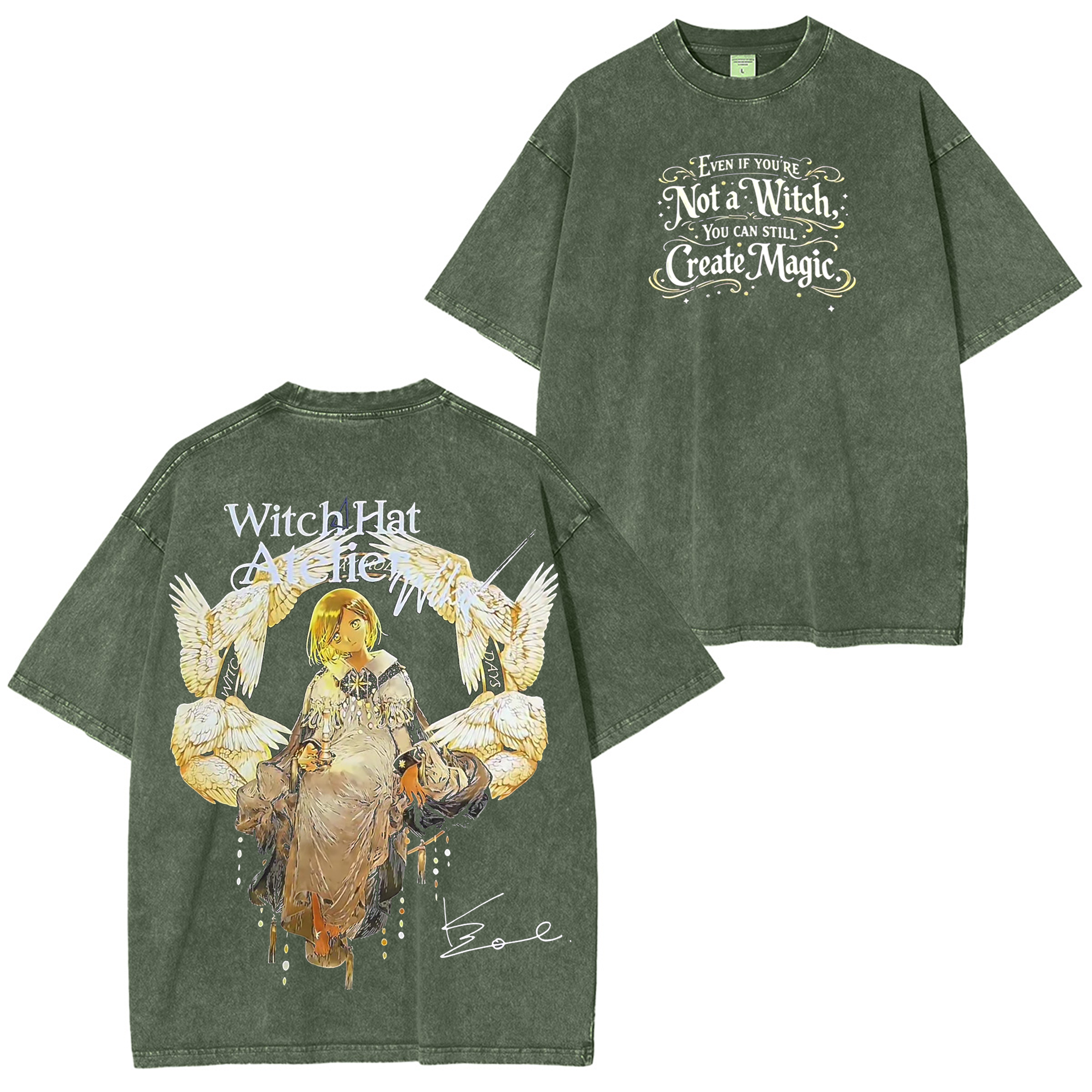 Witch Hat Atelier Anime Unisex Washed T-Shirt