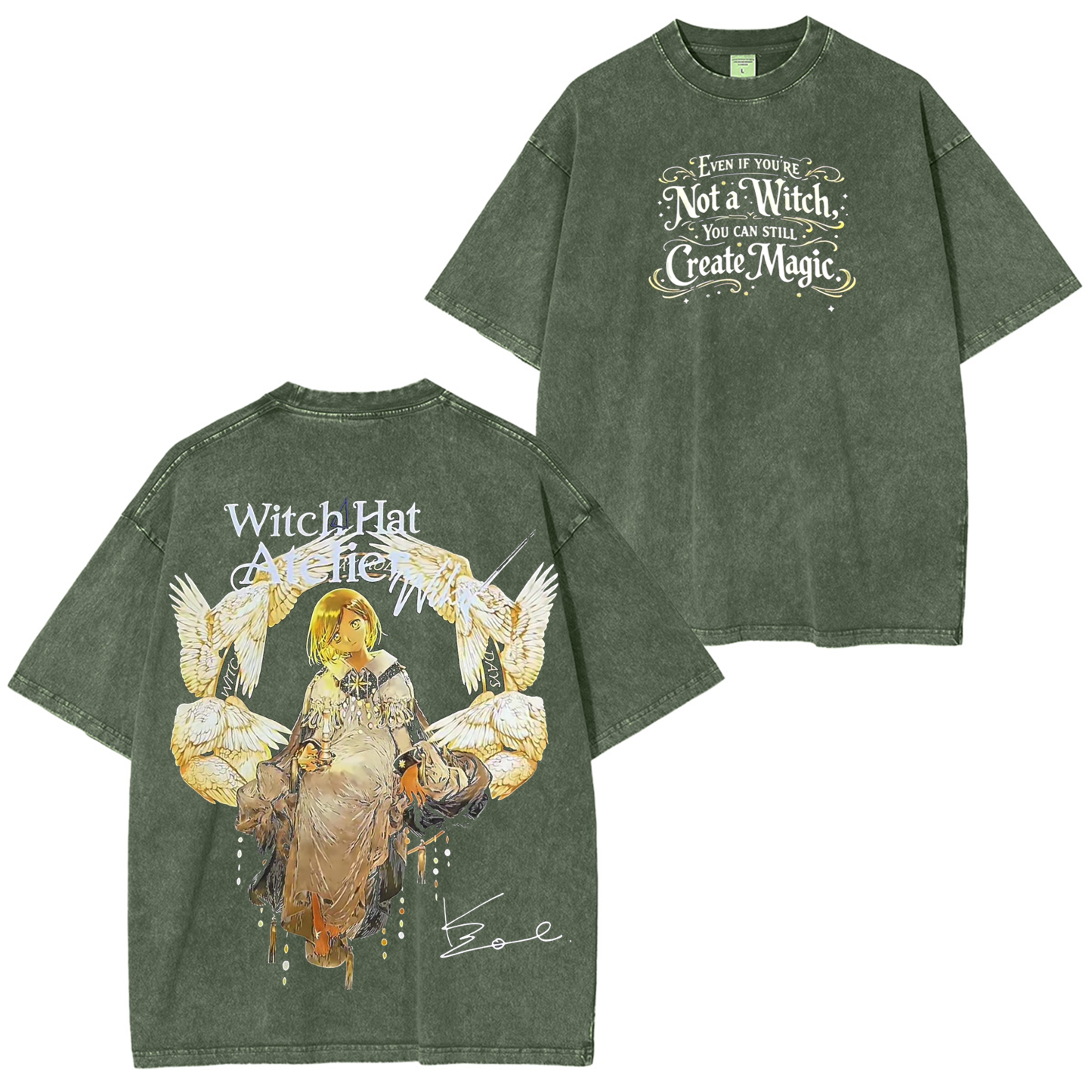 Witch Hat Atelier Anime Unisex Washed T-Shirt