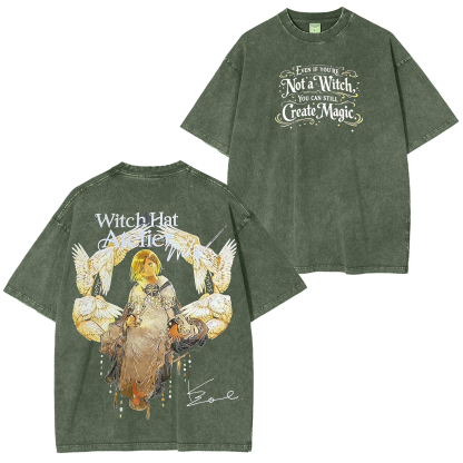 Witch Hat Atelier Anime Unisex Washed T-Shirt