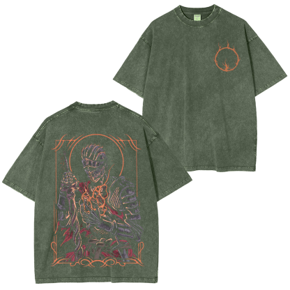 Retro Soul of Cinder Game Unisex Washed T-Shirt