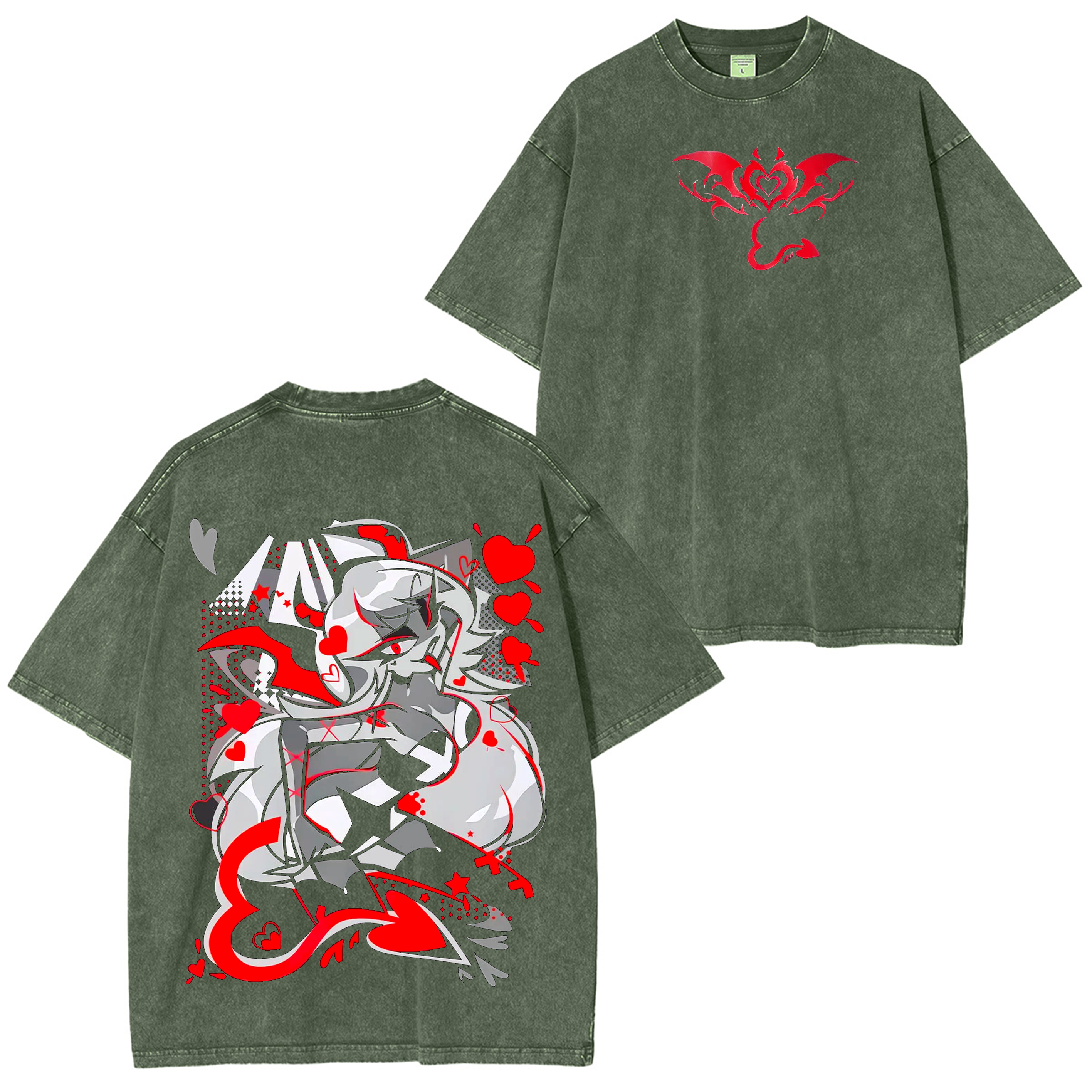 Verosika Mayday Valentine , Hazbin Hotel Anime Unisex Washed T-Shirt