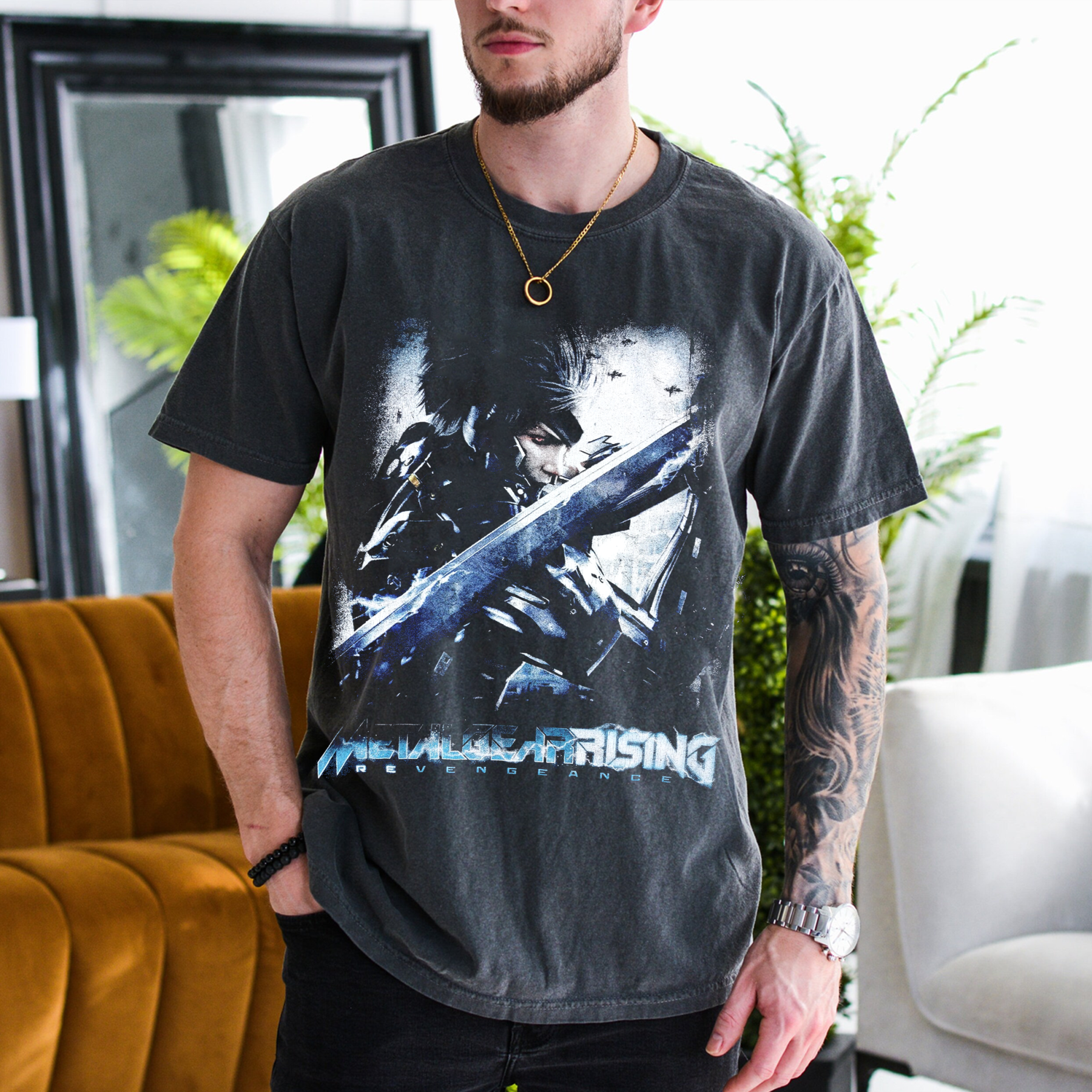 2013 Metal Gear Rising Revengeance Raiden Konami Remake  Unisex T-shirt/Crewneck/Hoodie