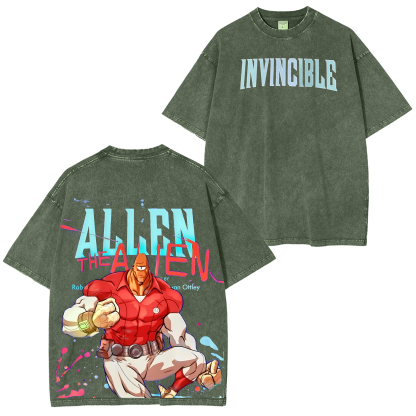 Allen the Alien-Invincible Series Unisex Washed T-Shirt