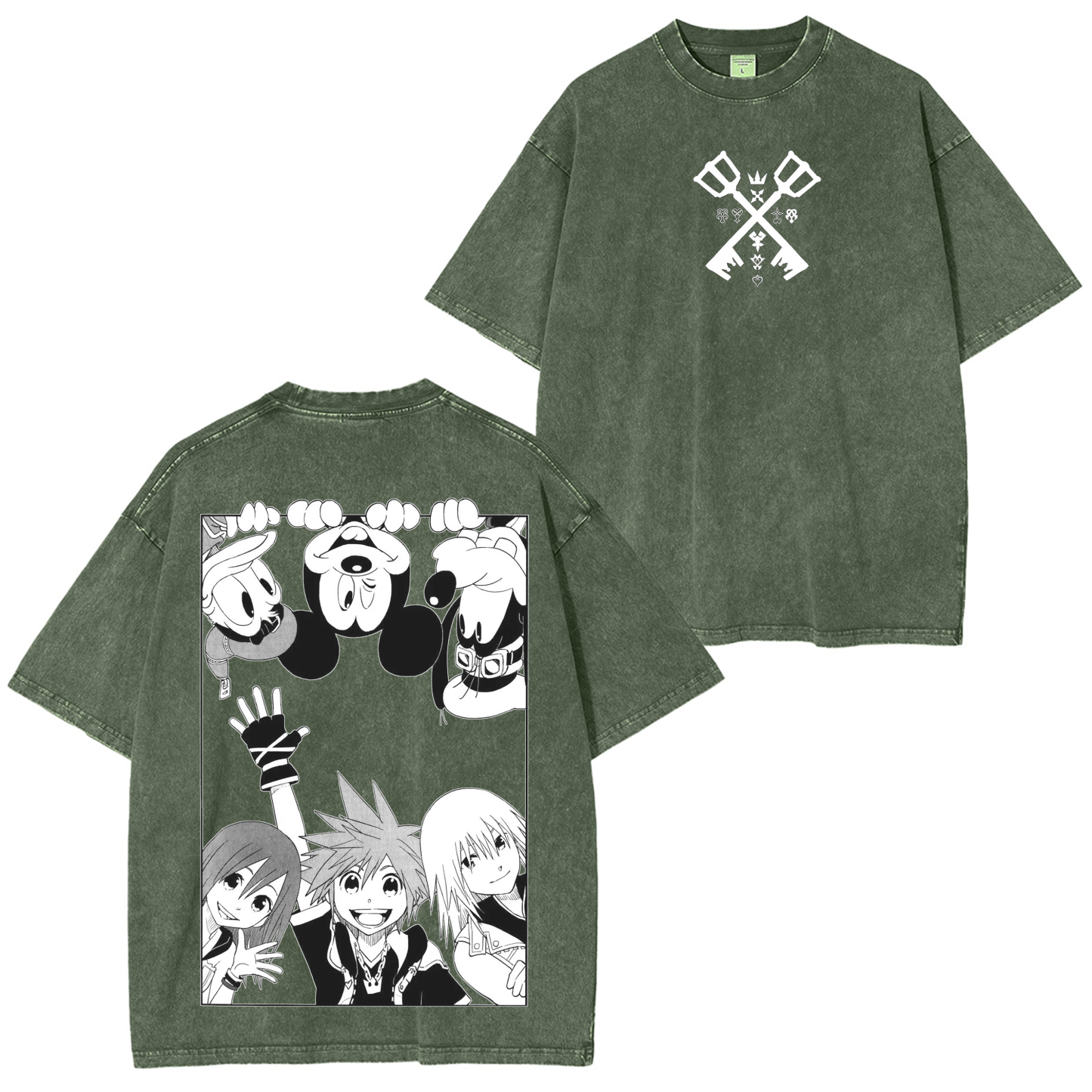 Kingdom Hearts Unisex Washed T-Shirt