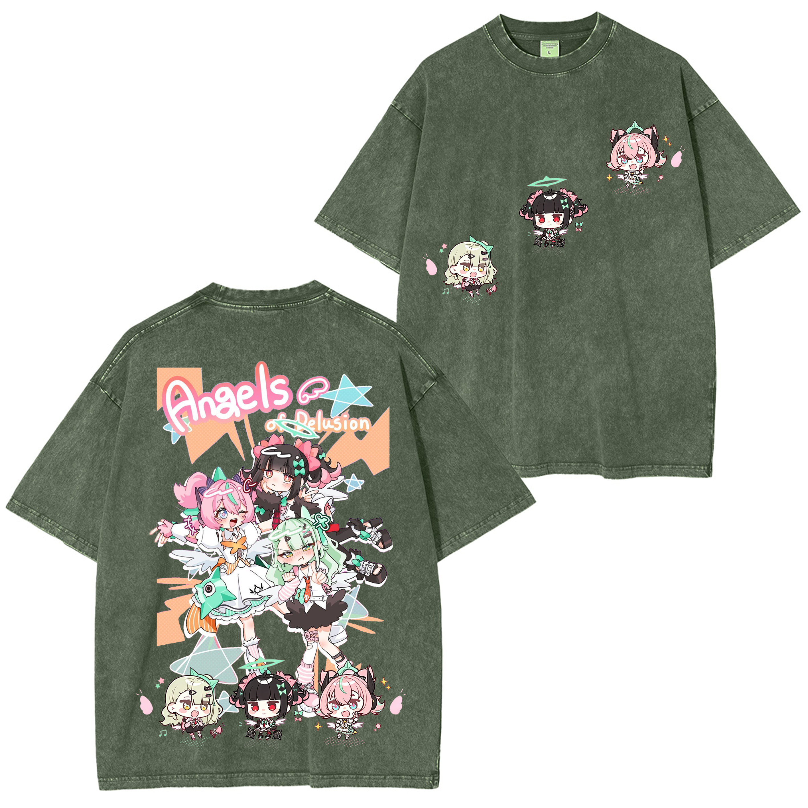 Zenless Zone Zero-Three Angels Explained  Unisex Washed T-Shirt