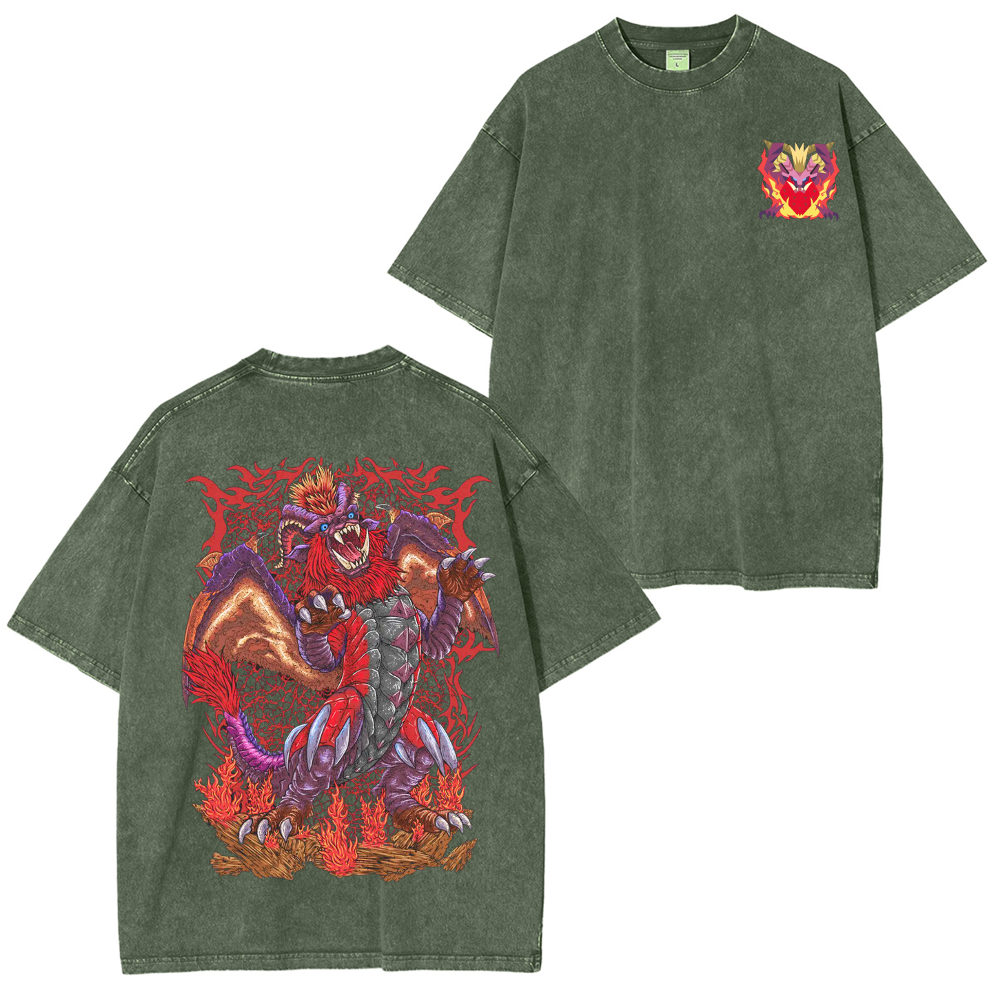 Teostra the Emperor of Flame Unisex Washed T-Shirt