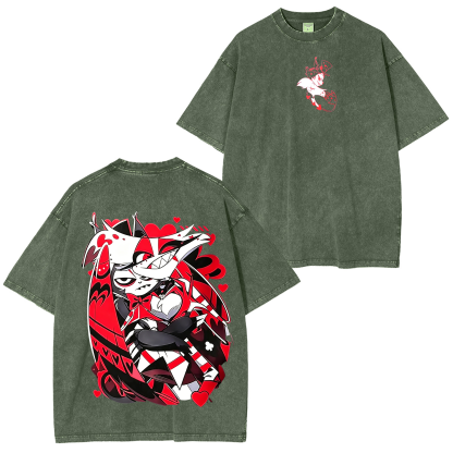 Hazbin Hotel Anime Unisex Washed T-Shirt