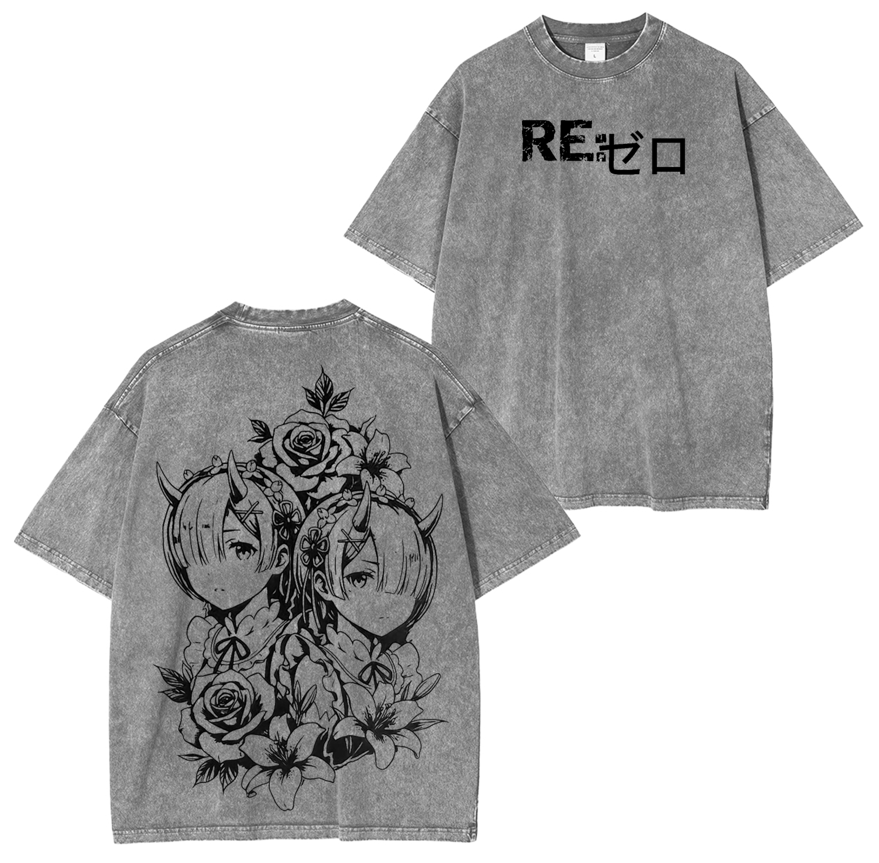 Re Zero anime Unisex Washed T-Shirt