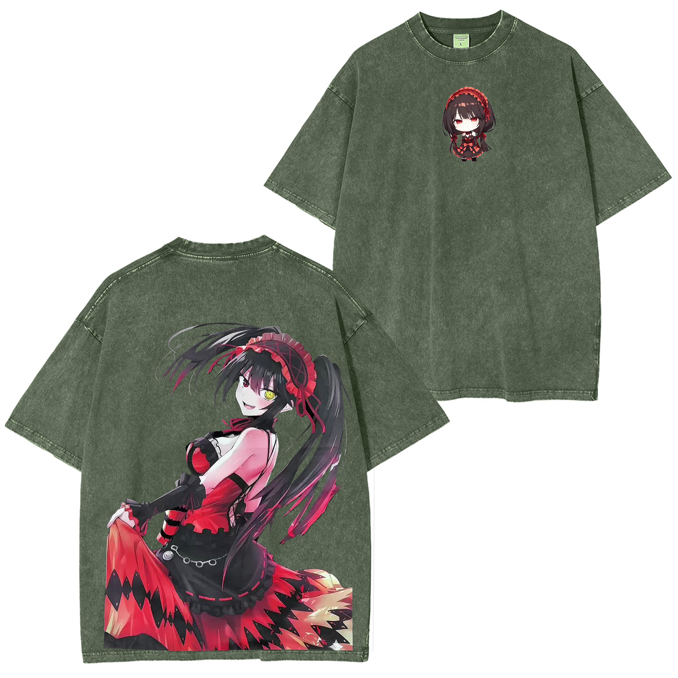 Kurumi Tokisaki Vintage Unisex Washed T-Shirt