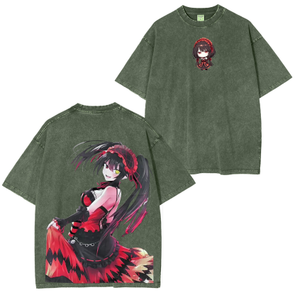 Kurumi Tokisaki Vintage Unisex Washed T-Shirt