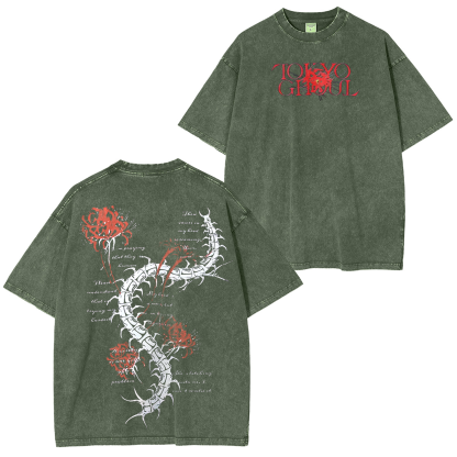 Tokyo Ghoul  Anime Unisex Washed T-Shirt