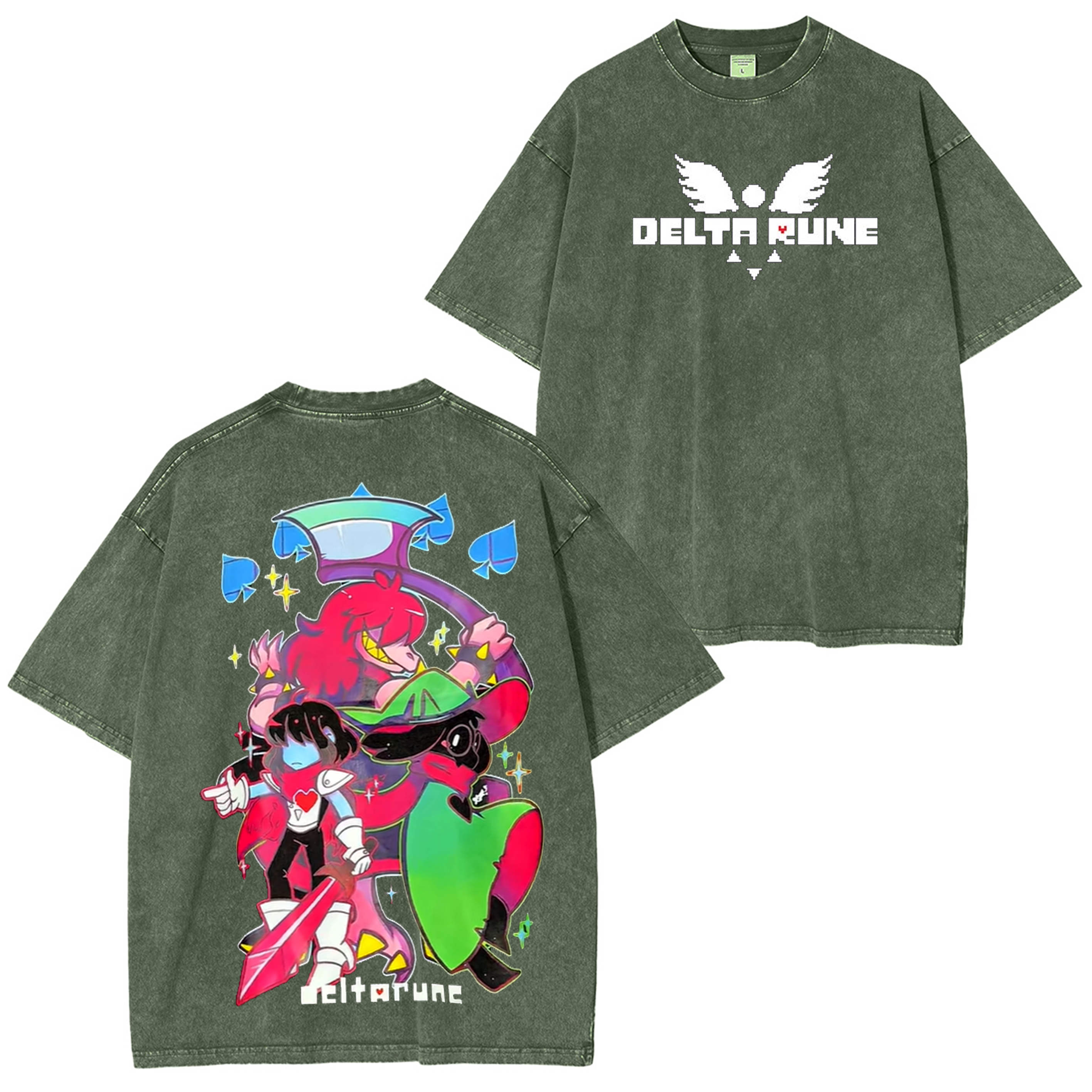 Deltarune Game Graphic Unisex Washed T-Shirt