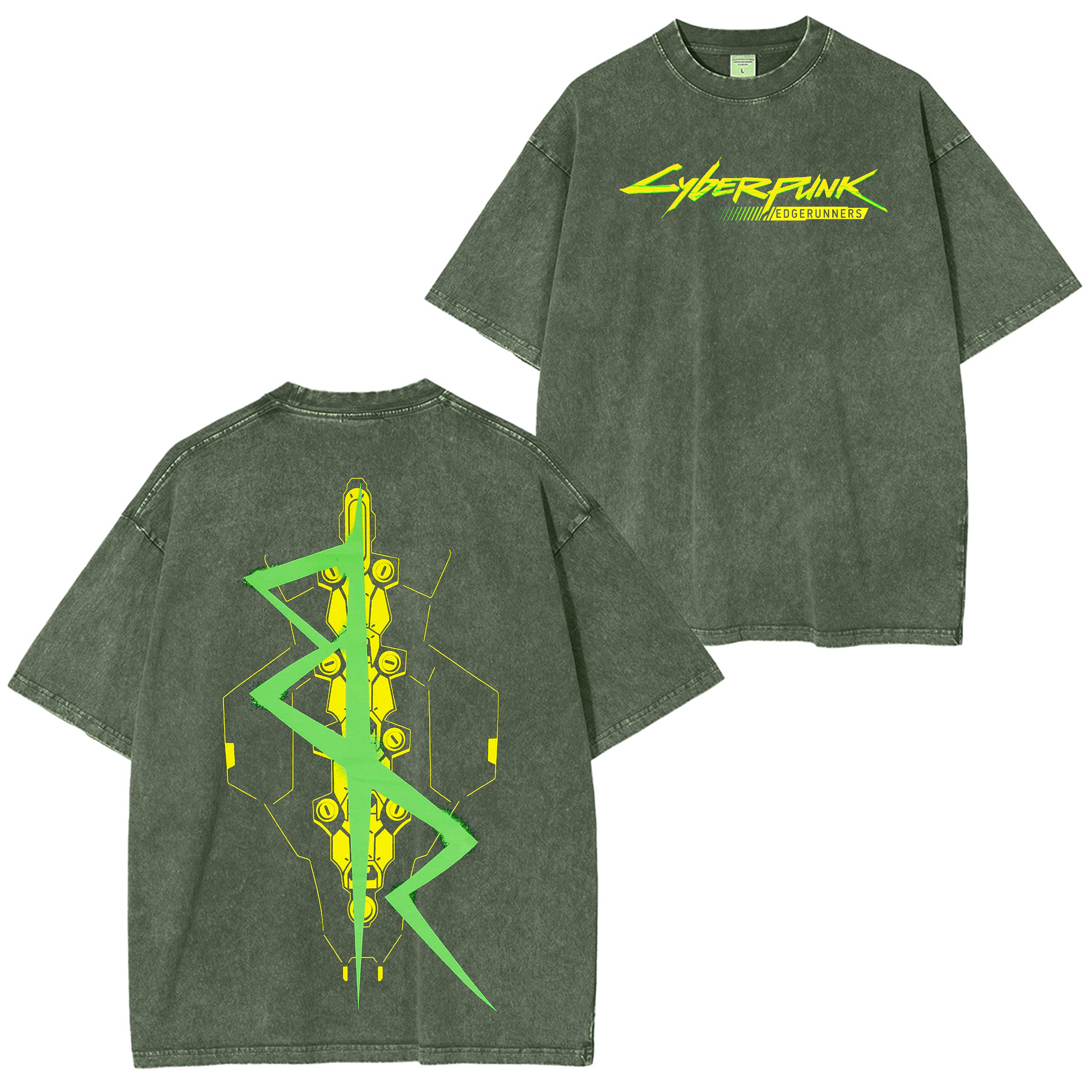 Cyberpunk Edgerunners David inspired Graphic Unisex Washed T-Shirt