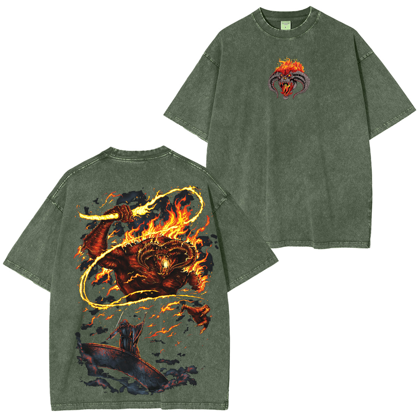 Lord of the Rings  inspired Graphic Unisex Washed T-Shirt
