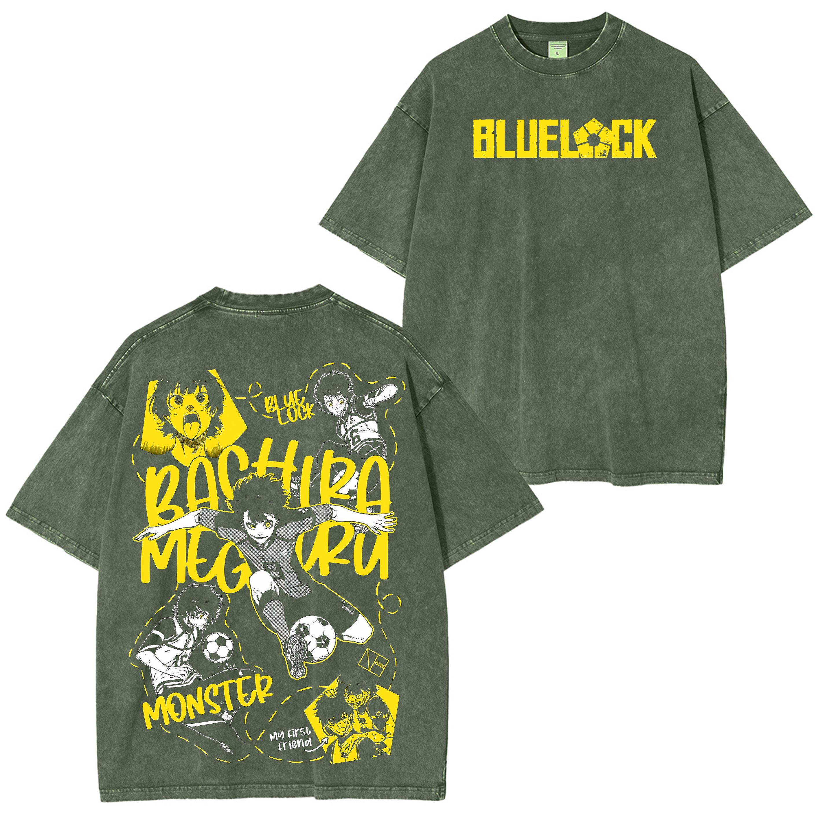 Meguru Bachira,Blue Lock Anime Unisex Washed T-Shirt