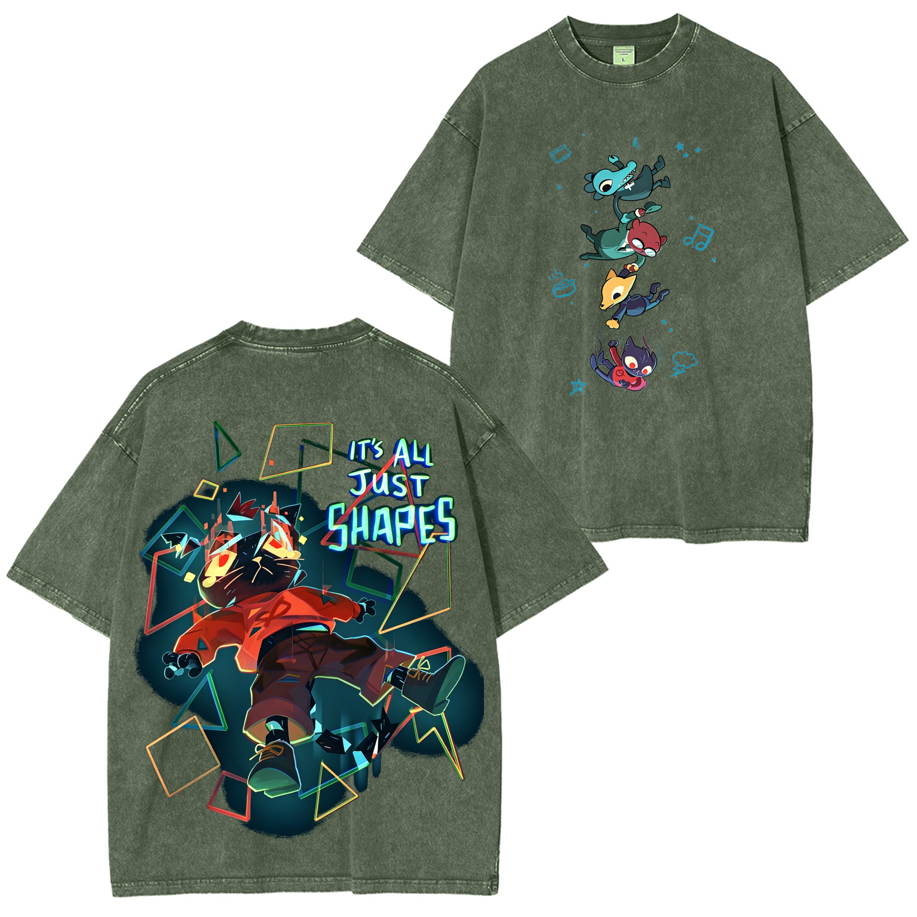 Night in the Woods Game  Unisex Washed T-Shirt