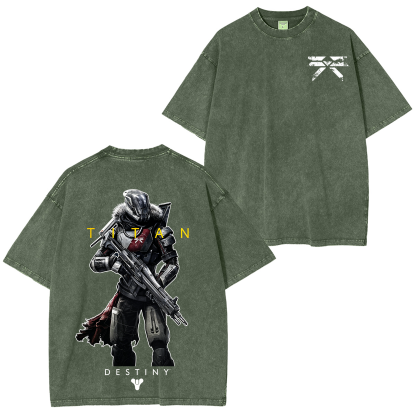 Destiny 2 Titan Game Unisex Washed T-Shirt