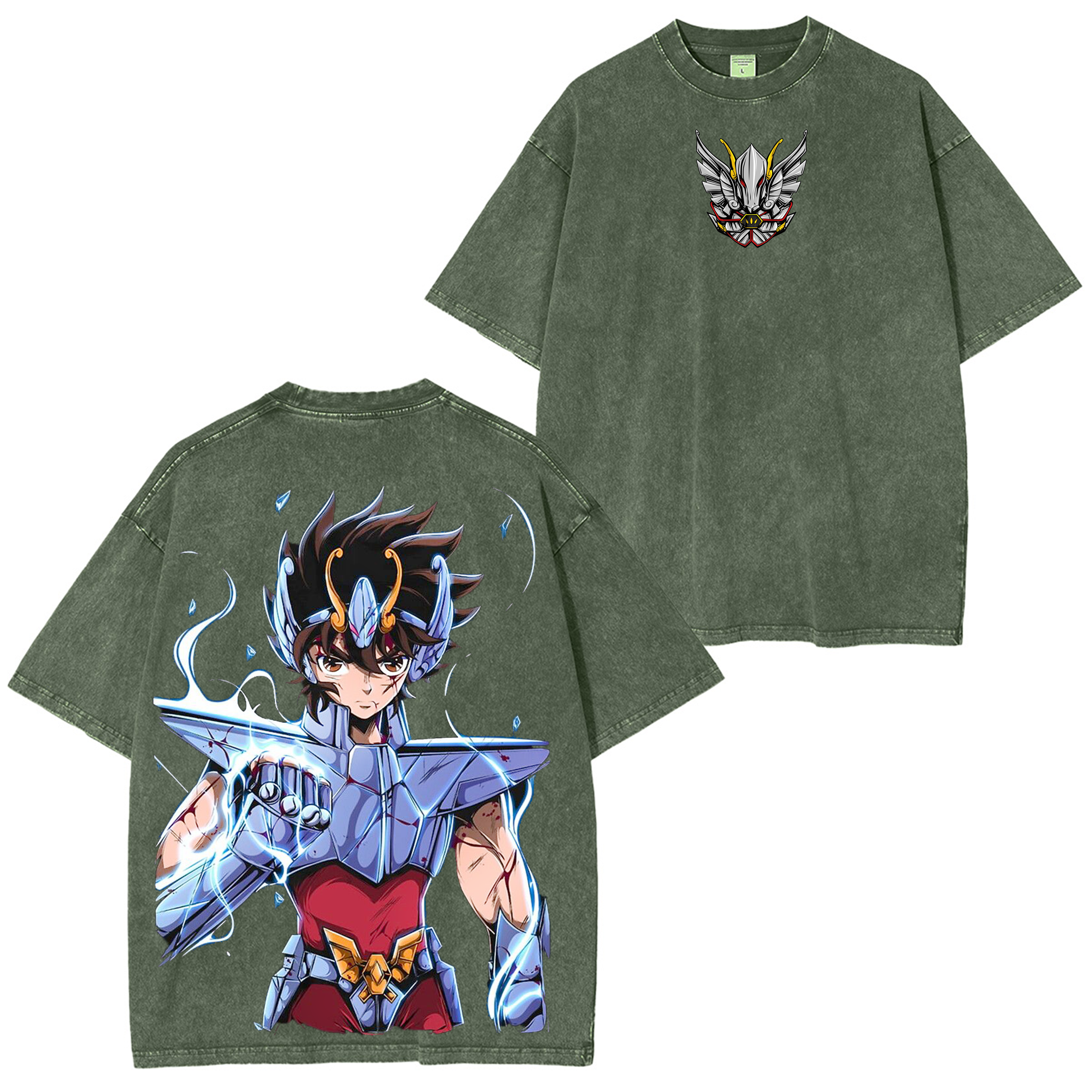 Saint Seiya  Anime Unisex Washed T-Shirt