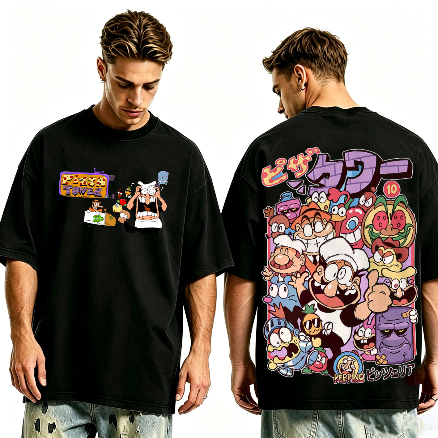 Pizza Tower indie game washed Unisex Washed T-Shirt