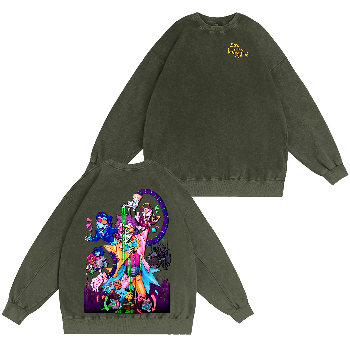Deltarune Funny Tenna Washed T-shirt/Crewneck/Hoodie