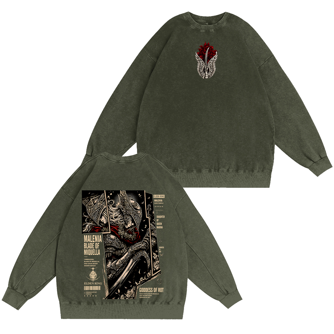Malenia Elden Ring Washed T-shirt/Crewneck/Hoodie