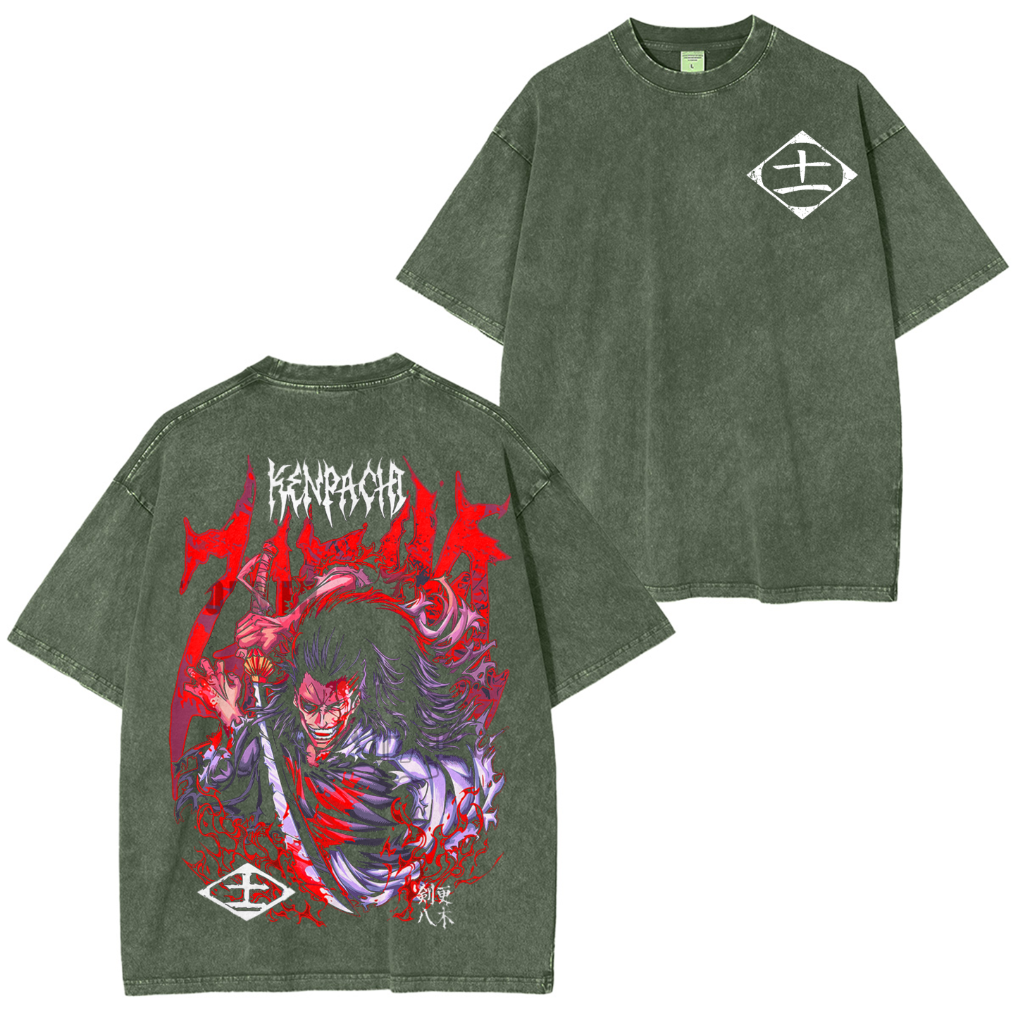 Kenpachi Zaraki,Bleach Anime Oversized T-shirt/Crewneck/Hoodie
