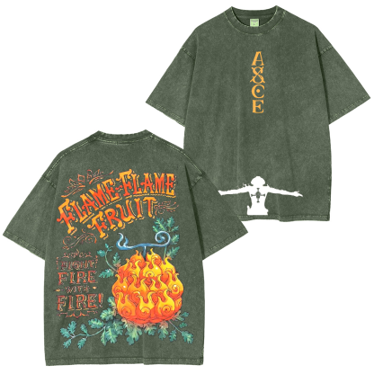 Portgas D.Ace, One Piece Anime Oversized T-shirt/Crewneck/Hoodie