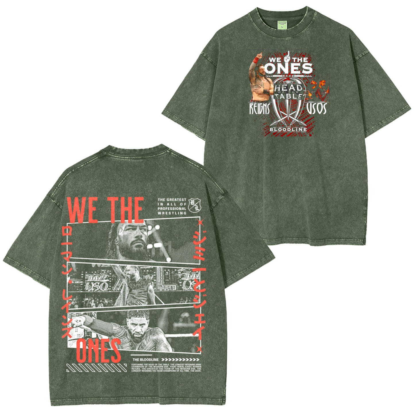 We The Ones,Roman Reigns WWE Oversized T-shirt/Crewneck/Hoodie